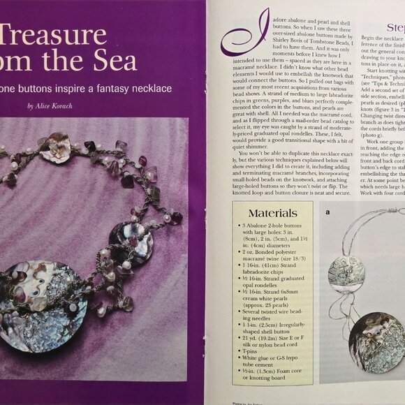 Bead And Button Magazine April 1998 Brick Stitch Sculpturs To Weave - Picture 11 of 16